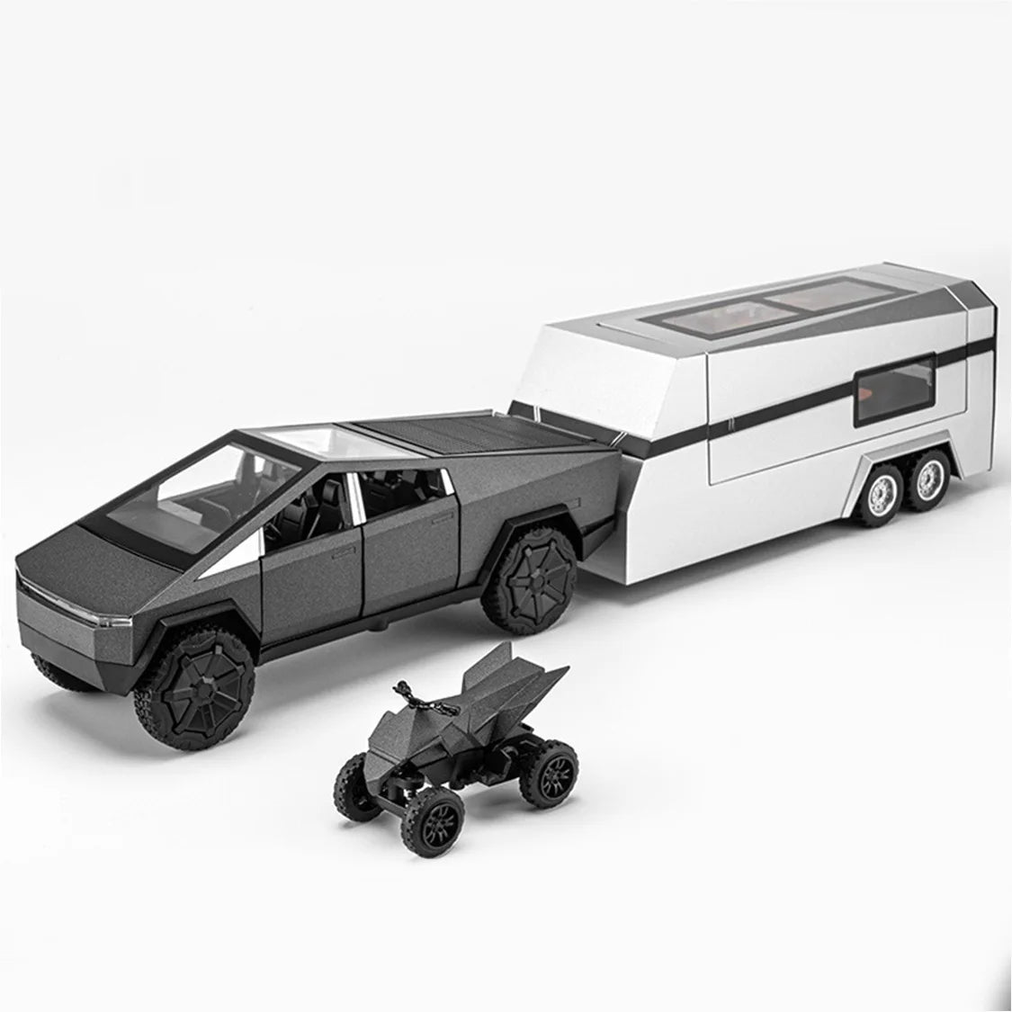 Boy Toy Pickup Truck 1/24 Mars Pickup Diecast Metal Model Car Camper RV Motorhome Toys with Sound and Light Pull Back - The Best Assortments 25