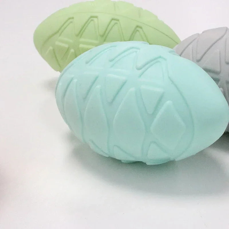 Pet Dog Ball Toy Natural Non Toxic Rubber Football Style Chew Toy for Small Medium Large Dogs - The Best Assortments 25