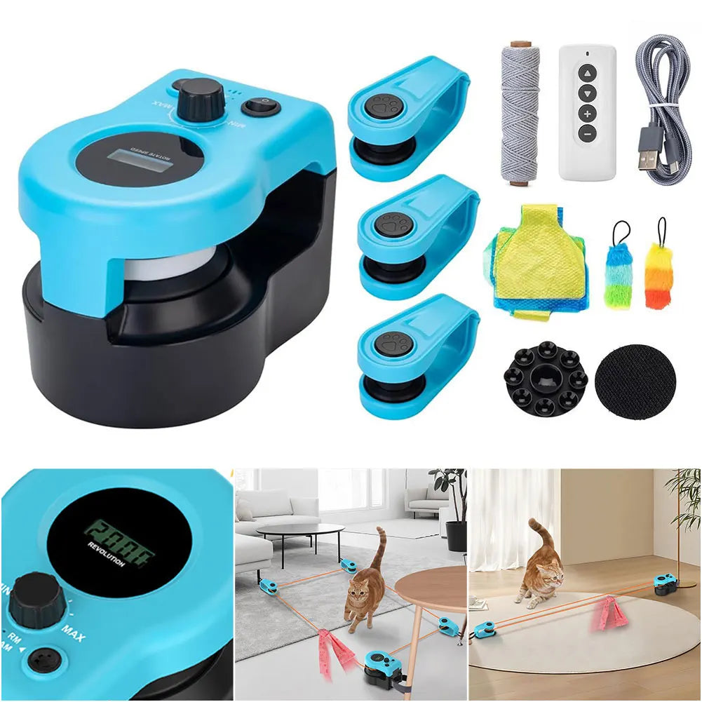 Interactive Cat Toy Chase Run Exercise Mental Stimulation Cat Treadmill Adjustable Speed Kitten Toy - The Best Assortments 25