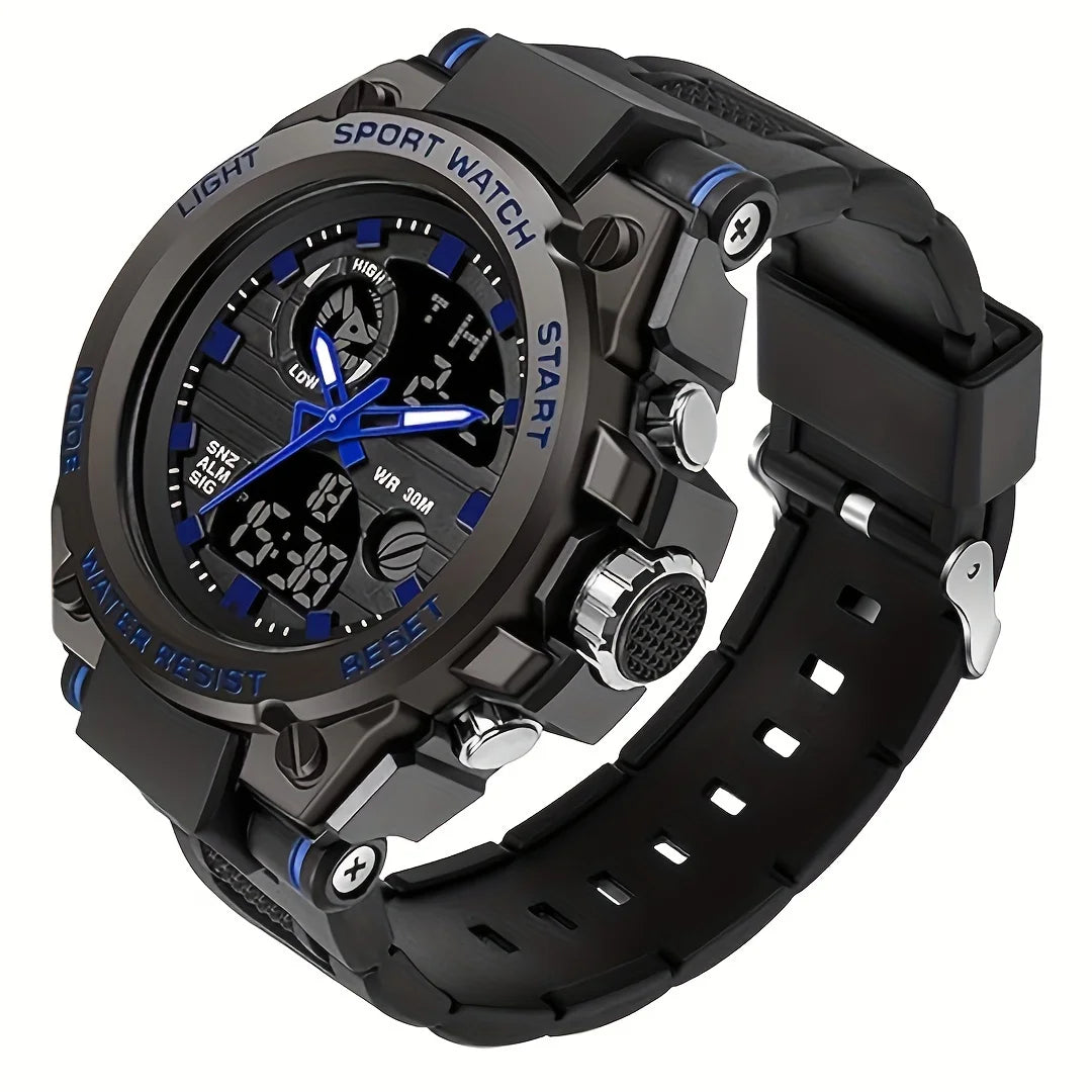 Mens Outdoor Digital LED Stopwatch Dual Display Wristwatch - The Best Assortments 25