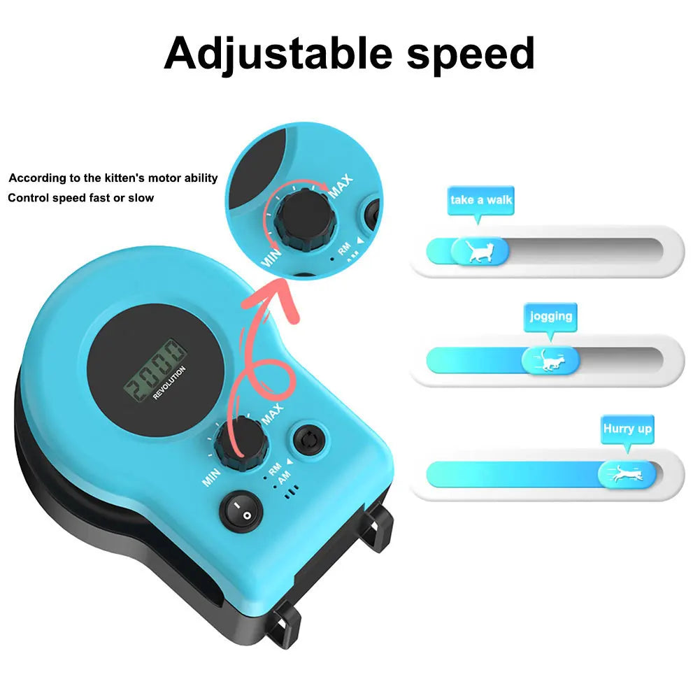 Interactive Cat Toy Chase Run Exercise Mental Stimulation Cat Treadmill Adjustable Speed Kitten Toy - The Best Assortments 25