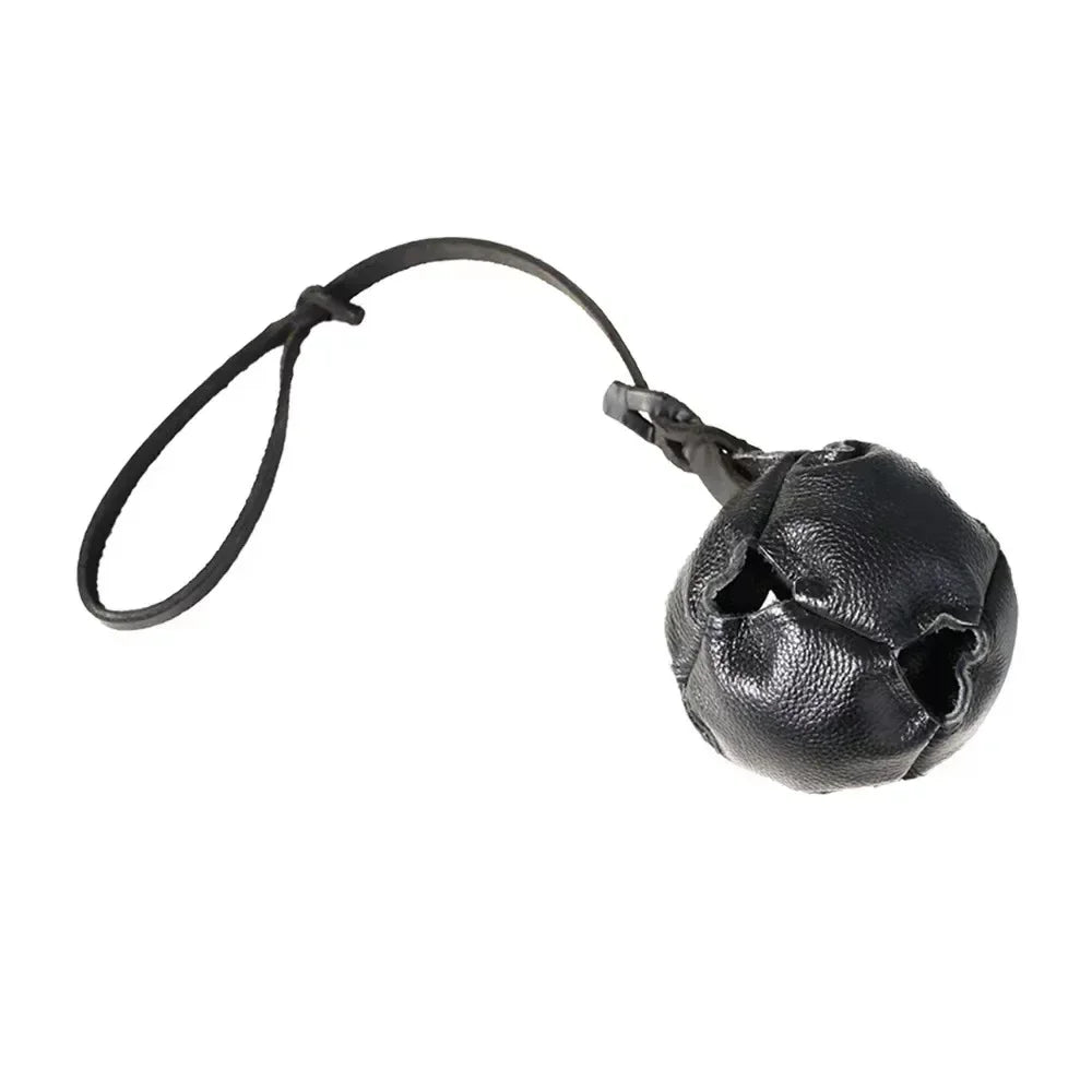 Leather Dog Training Ball Tug Toy with Handle Soft Puppy Reward Fetch Catch Toy - The Best Assortments 25
