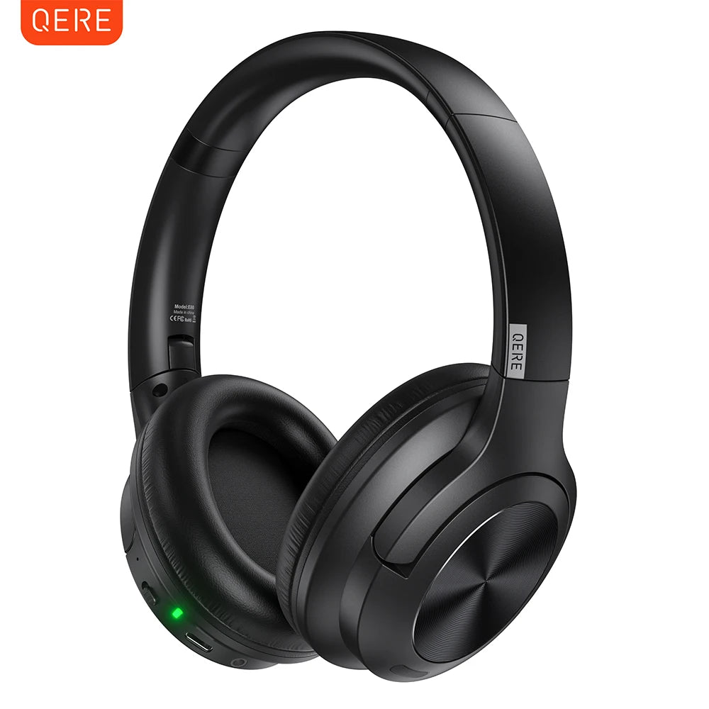 QERE E80 Wireless Headphones Bluetooth 5.3 with Active Noise Cancellation Hi-Res Audio Over Ear Headset 70 Hours Battery Life 40mm Drivers - The Best Assortments 25