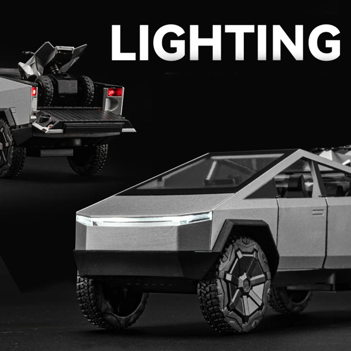 Boy Toy Pickup Truck 1/24 Mars Pickup Diecast Metal Model Car Camper RV Motorhome Toys with Sound and Light Pull Back - The Best Assortments 25