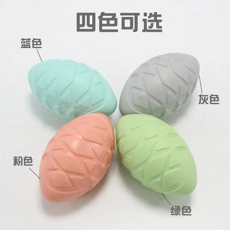 Pet Dog Ball Toy Natural Non Toxic Rubber Football Style Chew Toy for Small Medium Large Dogs - The Best Assortments 25