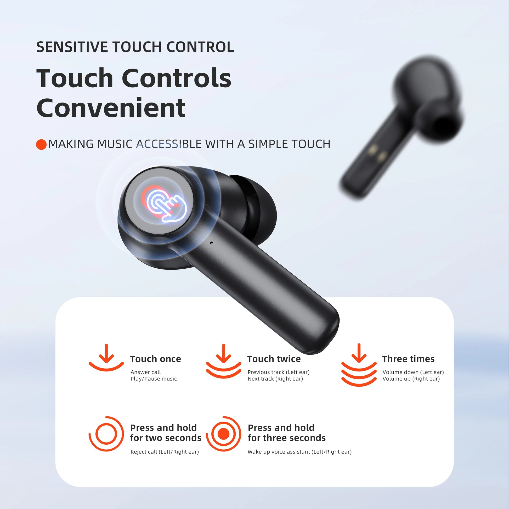 QERE E20 Wireless Headphones TWS Bluetooth 5.3 HD Microphone HiFi Earphones 13mm Driver 68ms Low Latency 4 Mics ENC Call - The Best Assortments 25