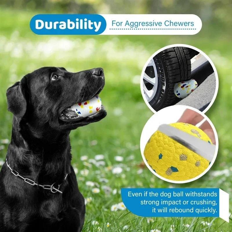 Vibrant Dog Toy Balls 2 Pack Bouncy Tennis Balls Durable for Aggressive Chewers Fetch Game Balls for Medium to Large Dogs - The Best Assortments 25