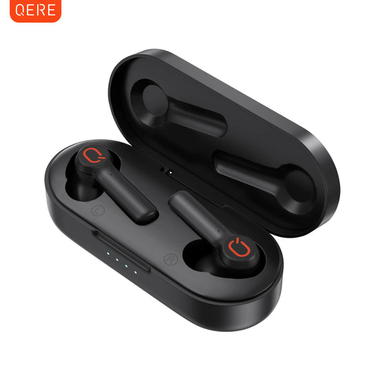 QERE E20 Wireless Headphones TWS Bluetooth 5.3 HD Microphone HiFi Earphones 13mm Driver 68ms Low Latency 4 Mics ENC Call - The Best Assortments 25