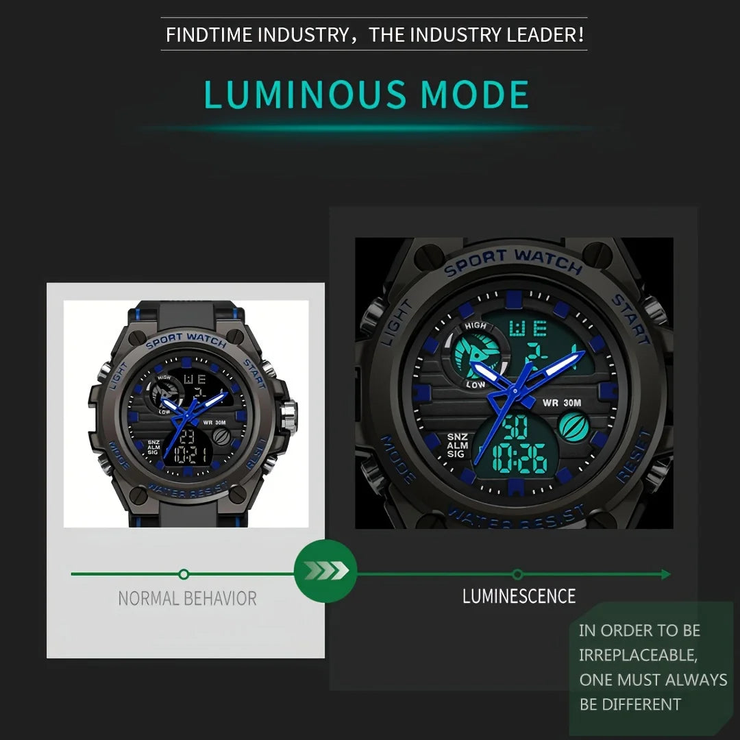 Mens Outdoor Digital LED Stopwatch Dual Display Wristwatch - The Best Assortments 25