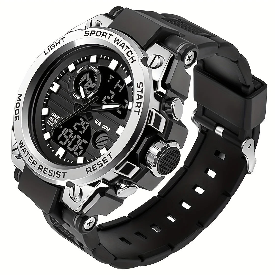 Mens Outdoor Digital LED Stopwatch Dual Display Wristwatch - The Best Assortments 25