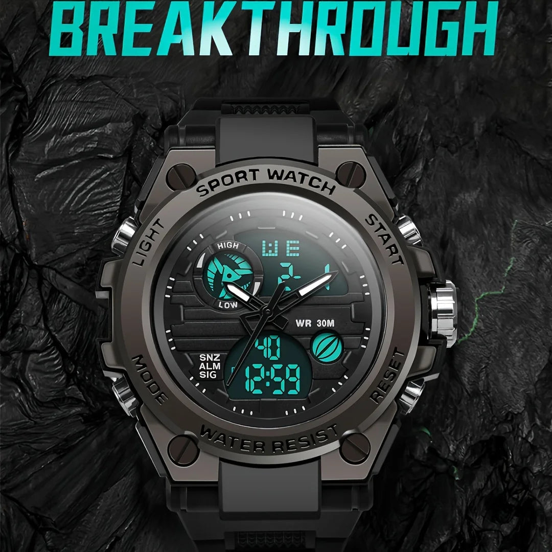 Mens Outdoor Digital LED Stopwatch Dual Display Wristwatch - The Best Assortments 25